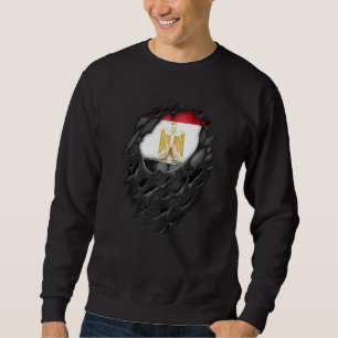 Proud Egyptian Roots Heritage Torn Ripped Egypt Fl Sweatshirt