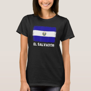 Proud El Salvador Flag Support Salvadoran People T-Shirt