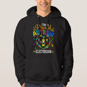 Proud Electrician Autism Awareness Love Autistic M Hoodie
