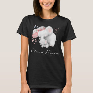 Proud Elephant Mama and Baby Mothers Day T-Shirt