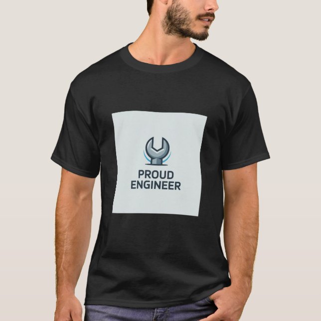 Proud Engineer – Minimal Engineering Design T-Shirt (Front)