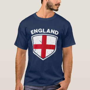 Proud England Flag 3 Lions Souvenir Team Holiday S T-Shirt
