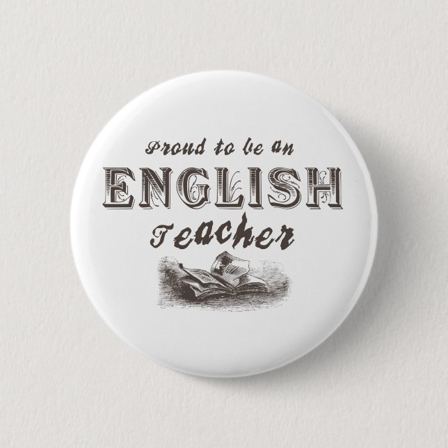 Proud English Teacher Victorian 6 Cm Round Badge (Front)