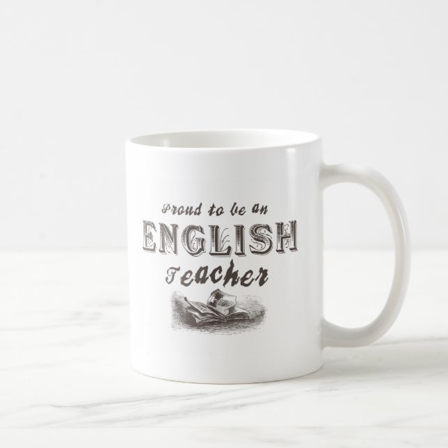 Proud English Teacher Victorian Coffee Mug (Right)