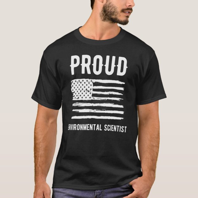 Proud Entertainer Profession American Flag T-Shirt (Front)