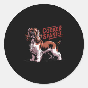Proud Er Spaniel Dog Breed Owner  Classic Round Sticker