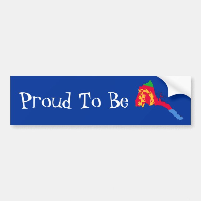 Proud Eritrean bumper sticker (Front)