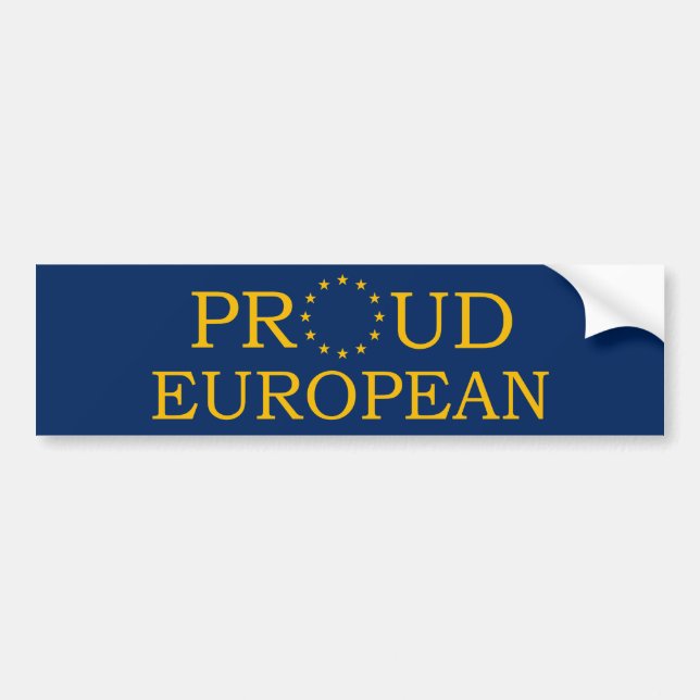 Proud European Bumper Sticker (Front)