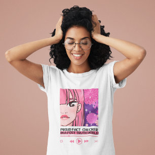Proud Fact-Chequered in a Post Truth World Anime  T-Shirt