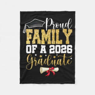 Proud Family 2026 Senior Graduate Artwork Fleece Blanket