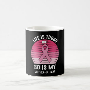 Proud Family Breast Cancer Warrior Mother-in-Law Coffee Mug