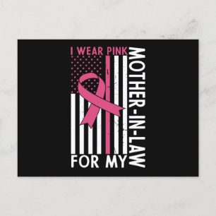 Proud Family Breast Cancer Warrior Mother-in-Law Postcard