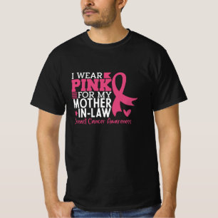 Proud Family Breast Cancer Warrior Mother-in-Law T-Shirt
