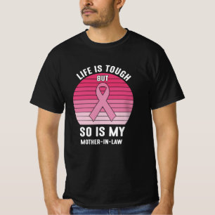 Proud Family Breast Cancer Warrior Mother-in-Law T-Shirt