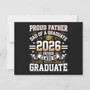 Proud Father Class of 2026 Graduate Invitation
