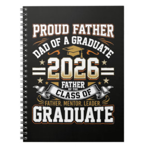 Proud Father Class of 2026 Graduate Notebook