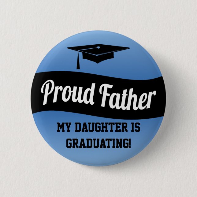 Proud Father - Graduation Button (Front)