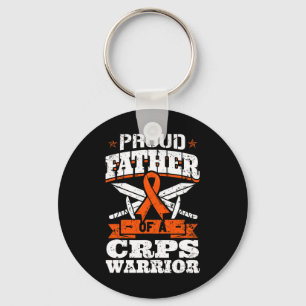 Proud Father Of A CRPS Warrior RSD Awareness Ribbo Key Ring