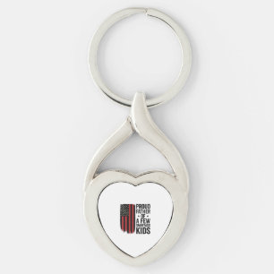Proud Father of a Few Smartass Kids Patriotic Shir Key Ring