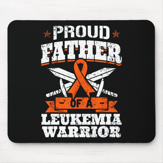 Proud Father Of A Leukaemia Warrior Dad Awareness  Mouse Pad (Front)