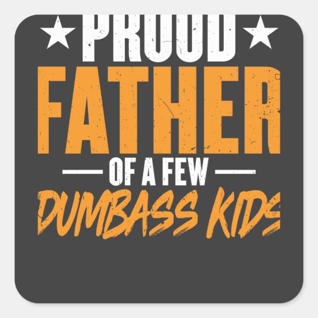 Proud Father Square Sticker (Front)