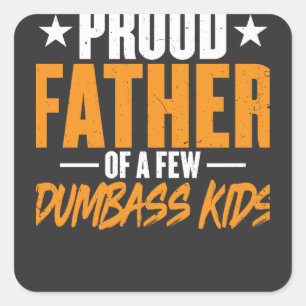 Proud Father Square Sticker