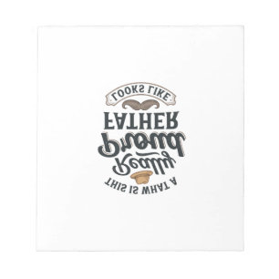 Proud Father Vintage Engraving Quote Design_1 Notepad
