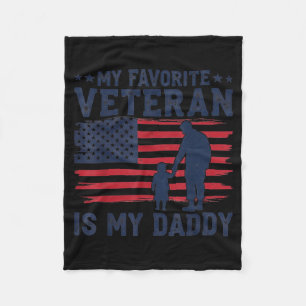 Proud Favourite Army Daddy Daughter Son Dad Fleece Blanket