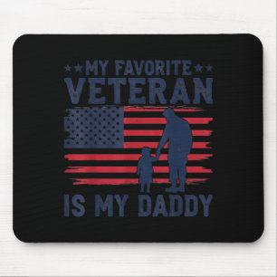 Proud Favourite Army Daddy Daughter Son Dad Mouse Pad