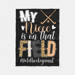 Proud Field Hockey Aunt Of A Field Hockey Player A Fleece Blanket