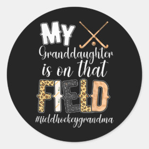 Proud Field Hockey Grandma Field Hockey Player Gra Classic Round Sticker