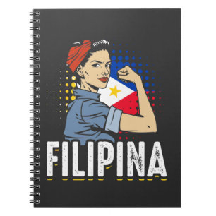 Proud Filipina Woman Girl Philippines Flag Notebook