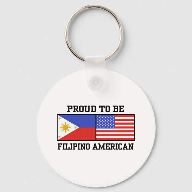 Proud Filipino American Key Ring (Front)