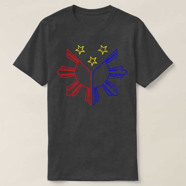 Proud Filipino Gift Philippines T-Shirt (Design Front)