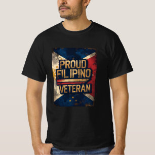 Proud Filipino Veteran T-Shirt - Pinoy Pride