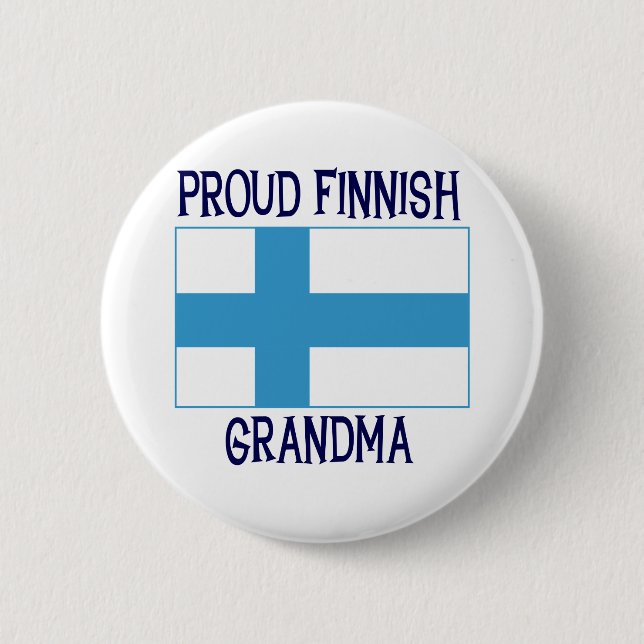 Proud Finnish Grandma 6 Cm Round Badge (Front)