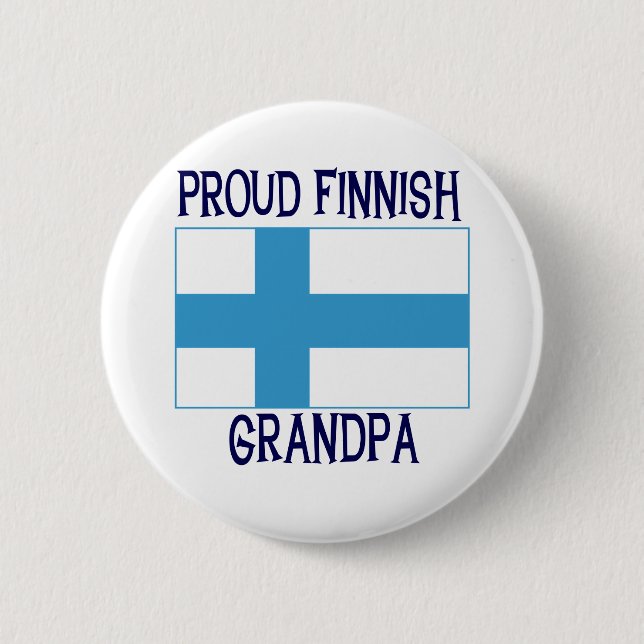 Proud Finnish Grandpa 6 Cm Round Badge (Front)