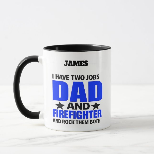 Proud Firefighter Dad Mug (Left)