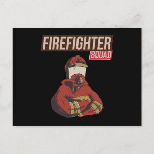 Proud Firefighter Squad Postcard