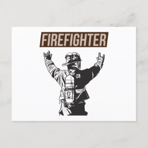 Proud Firefighter Squad Postcard