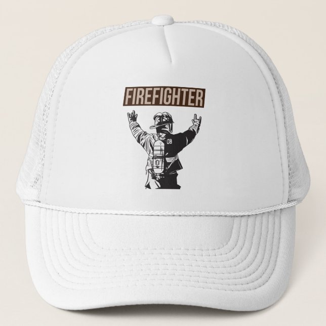 Proud Firefighter Squad Trucker Hat (Front)