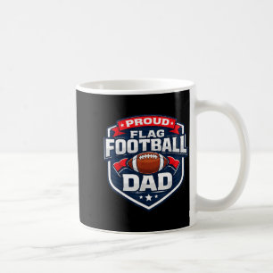 Proud Flag Football Dad Funny Father Son Daughter Coffee Mug