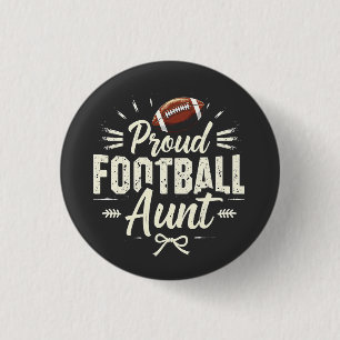 Proud football aunt Fantasy Football Matching 3 Cm Round Badge