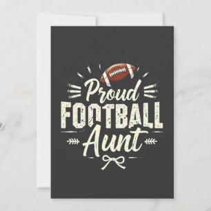 Proud football aunt Fantasy Football Matching Invitation