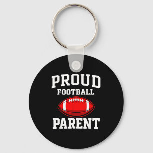 Proud football parent mum dad support team spirit key ring