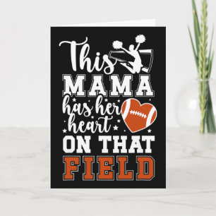 Proud Footll And Cheer Mom Cheerleading And Footll Card