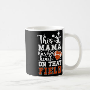 Proud Footll And Cheer Mom Cheerleading And Footll Coffee Mug