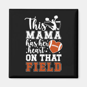 Proud Footll And Cheer Mom Cheerleading And Footll Magnet