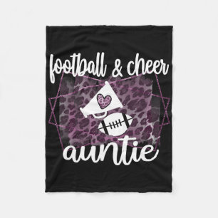 Proud Footll And Cheerleading Cheer Aunt  Fleece Blanket