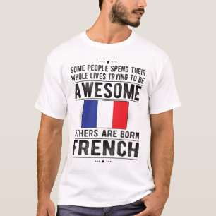 Proud French Flag France Heritage French Roots T-Shirt